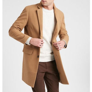 Banana Republic Men's Overcoat Jacket Mid-Length Tan Brown Size Medium